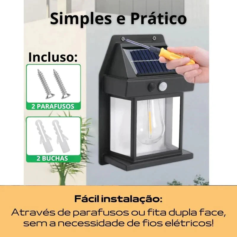 Kit Luminária refletor Solar Ecolux - FRETE GRÁTIS