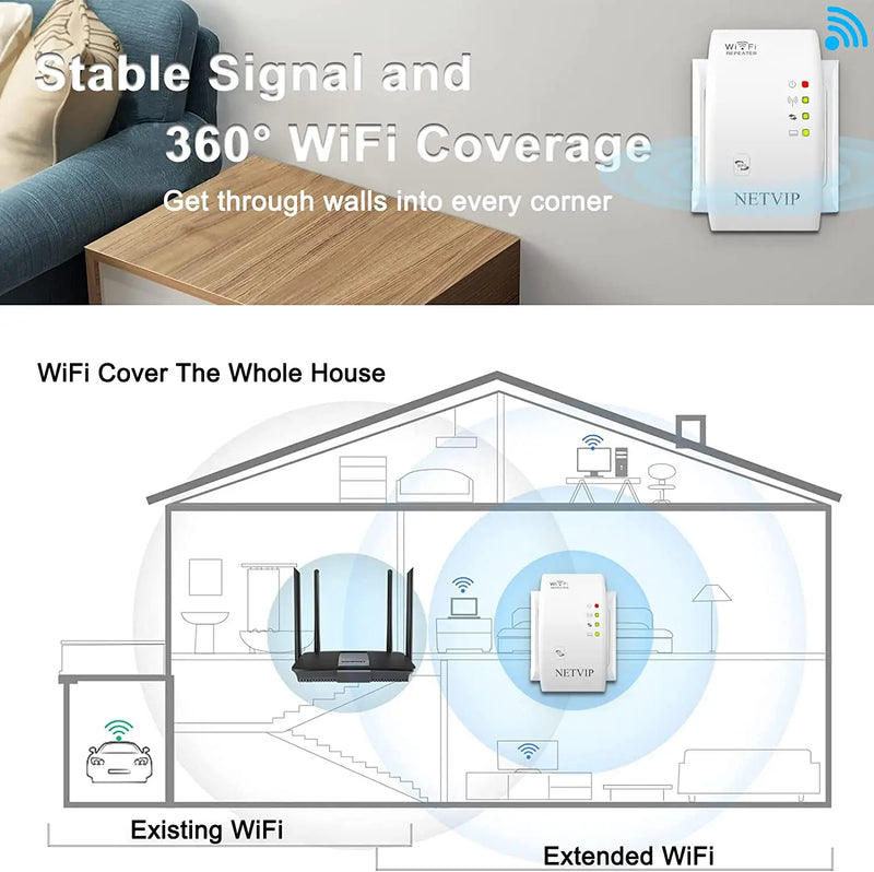 Repetidor wireless amplificador de sinal Expansor Rede wifi