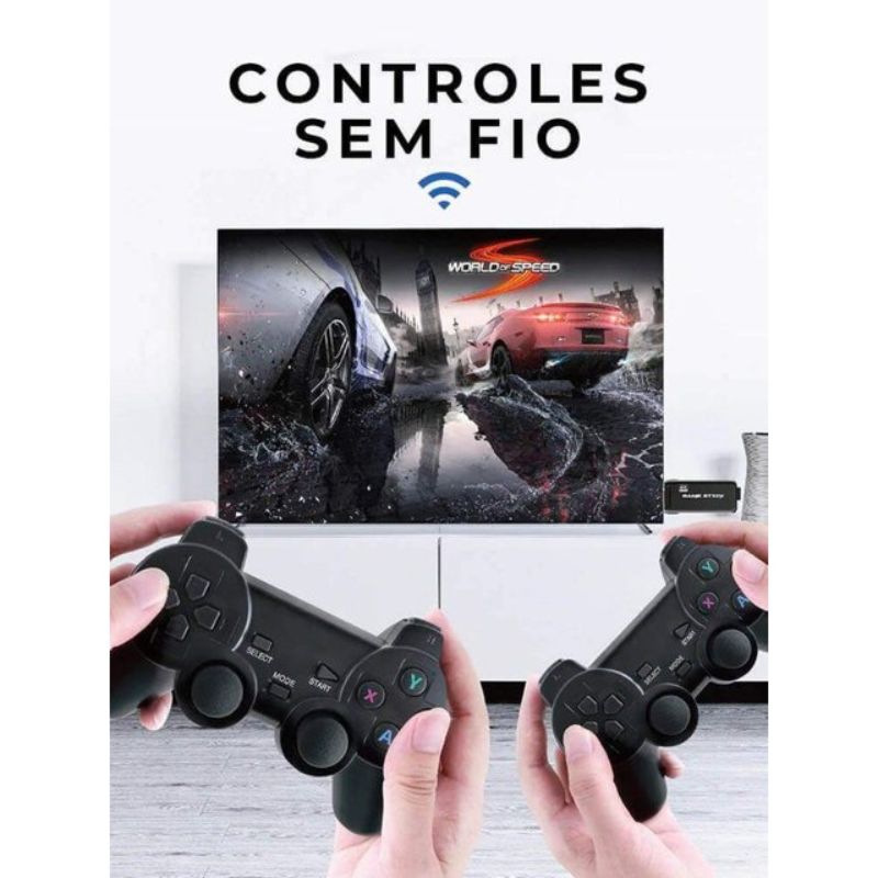 Game Stick Retrô Original 4K Ultra HD 10.000 Jogos