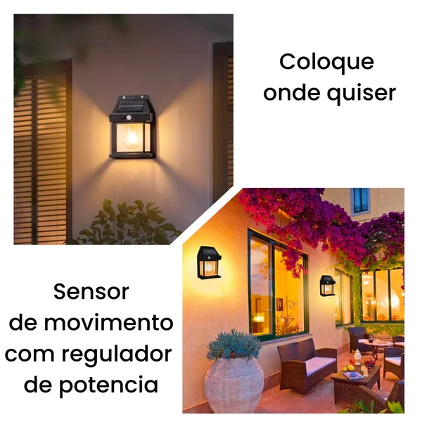 Kit Luminária refletor Solar Ecolux - FRETE GRÁTIS